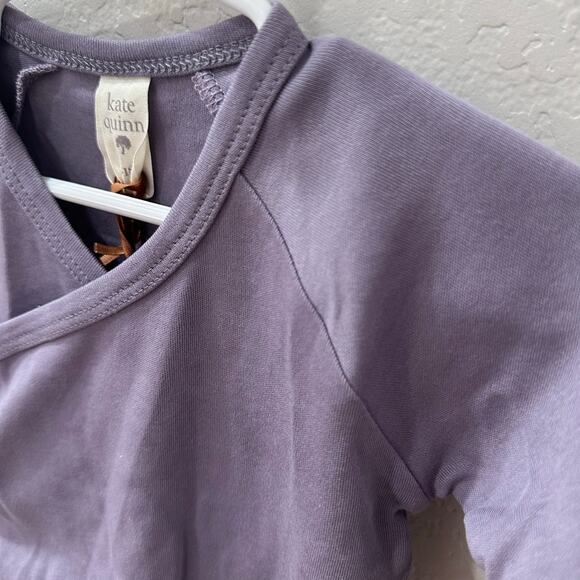NWT Kate Quinn Lavender Purple Kimono Long Sleeve Bodysuit - Picture 3 of 6